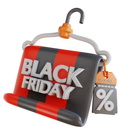 Black Friday Discount 3D Icon