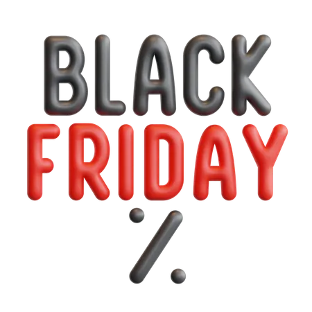 Black Friday Discount  3D Icon