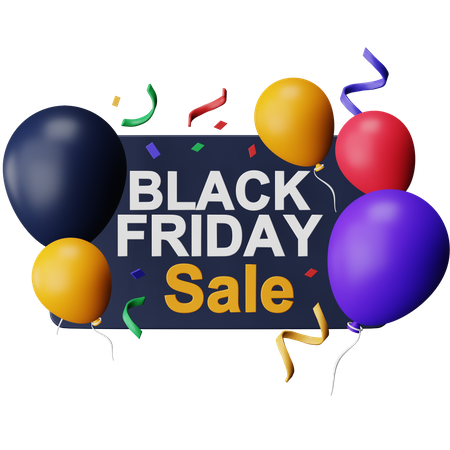 Black Friday Discount Only Today 3D Icon