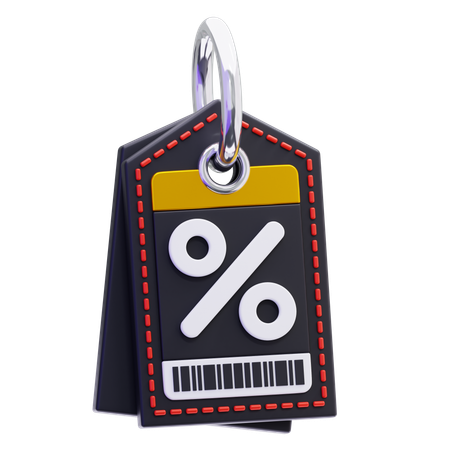 Black Friday Discount Tag  3D Icon