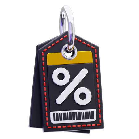 Black Friday Discount Tag  3D Icon