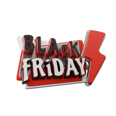 Black Friday Flash Sale  3D Illustration