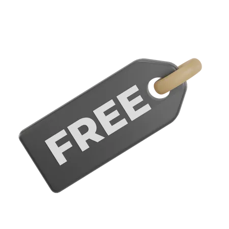 Black Friday Free Tag  3D Icon