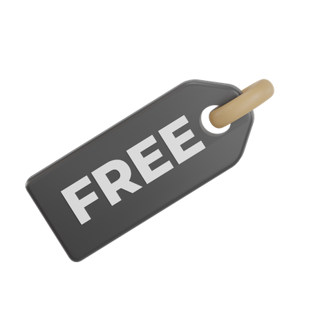Black Friday Free Tag  3D Icon