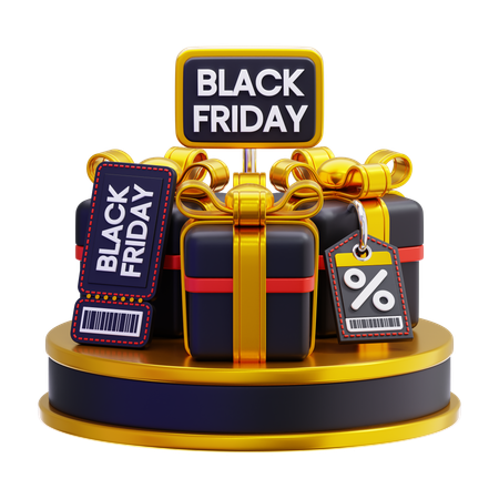 Geschenk zum schwarzen Freitag  3D Icon