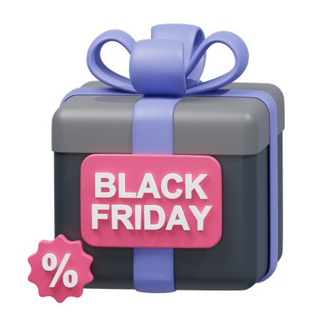 Geschenkbox zum Black Friday  3D Icon