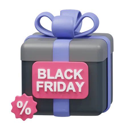 Geschenkbox zum Black Friday  3D Icon