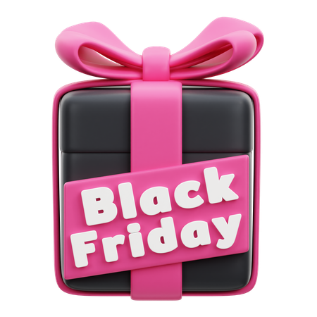 Black Friday Gift Box  3D Icon