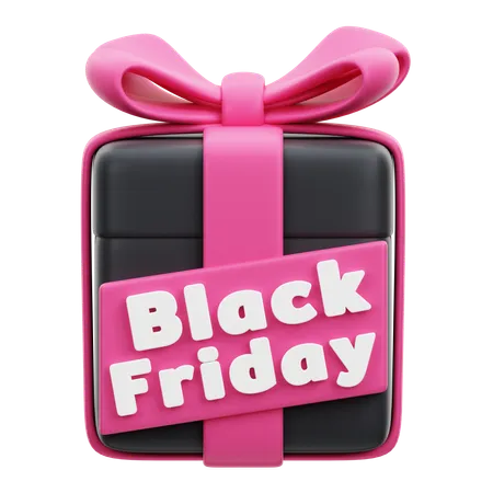 Black Friday Gift Box  3D Icon