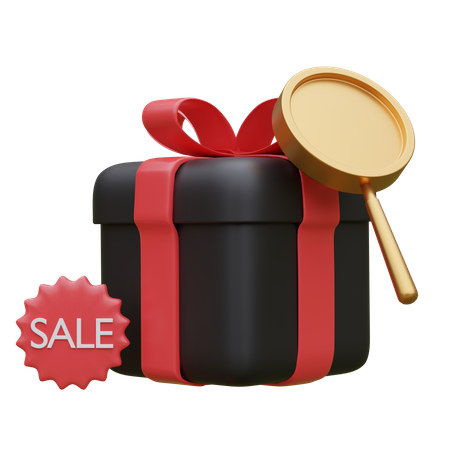 Black Friday Gift Box  3D Icon