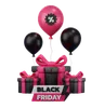 Black Friday Gift Boxes and balloon