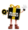 Black Friday Gift Character Holding Bullhorn