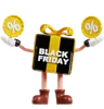 Black Friday Gift Character With Discount Badge