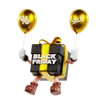 Black Friday Gift Character With Discount Balloons