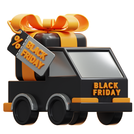 Black Friday Gift Delivery  3D Icon