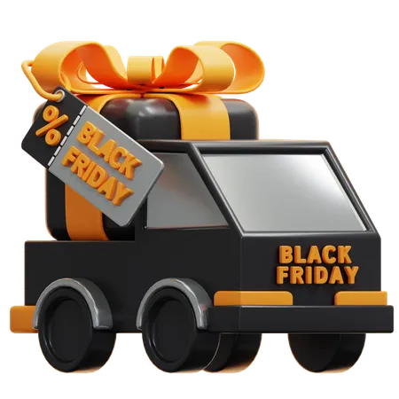 Black Friday Gift Delivery  3D Icon