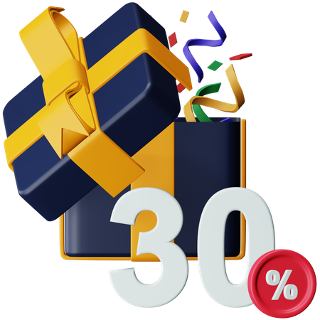 Black Friday Gift Discount  3D Icon