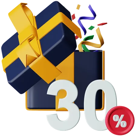 Black Friday Gift Discount  3D Icon