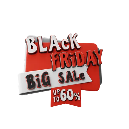Gran venta de viernes negro  3D Illustration