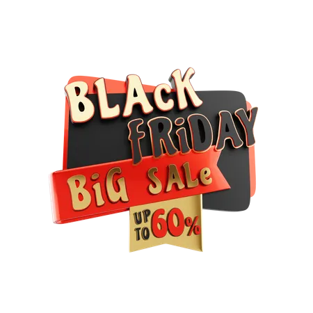 Gran venta de viernes negro  3D Icon