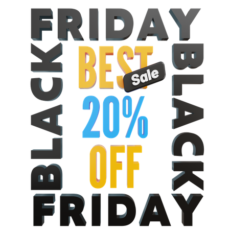 Großer Black Friday-Ausverkauf: 20 %  3D Icon