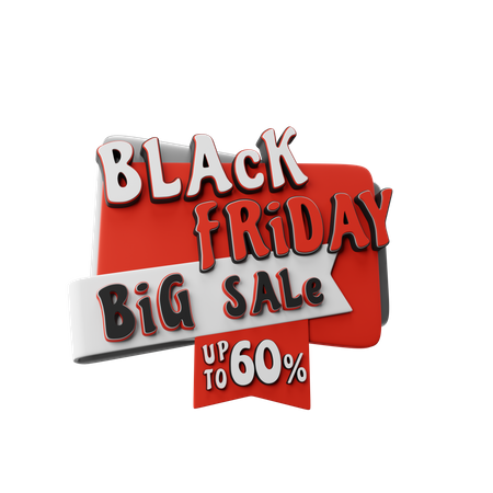 Großer Ausverkauf am Black Friday  3D Illustration