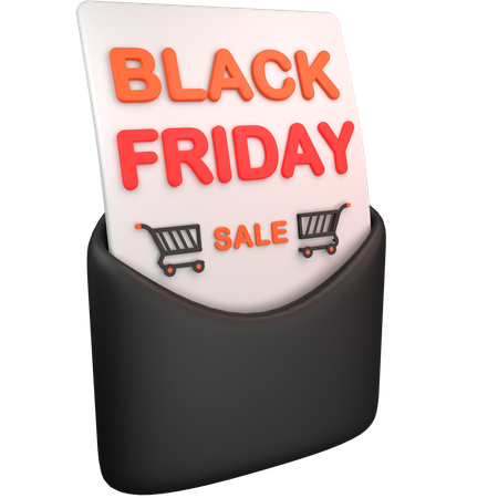 Black Friday Invitation  3D Icon