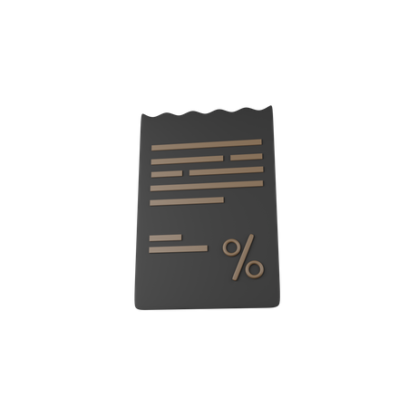 Black Friday Invoice  3D Icon