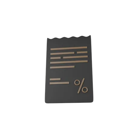 Black Friday Invoice  3D Icon