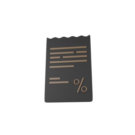 Black Friday Invoice  3D Icon