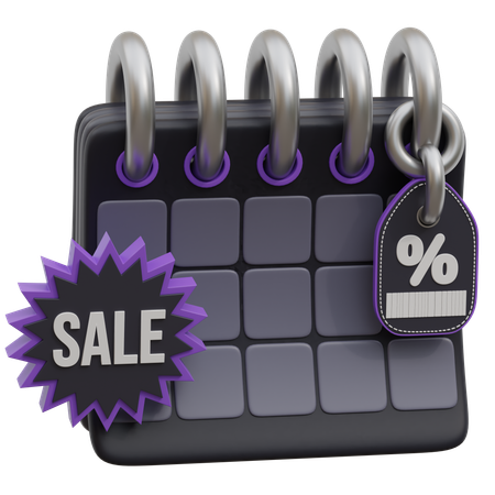 Kalender für den schwarzen Freitag  3D Icon