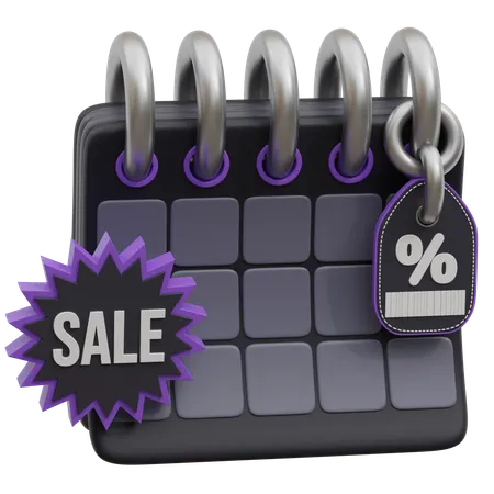 Kalender für den schwarzen Freitag  3D Icon