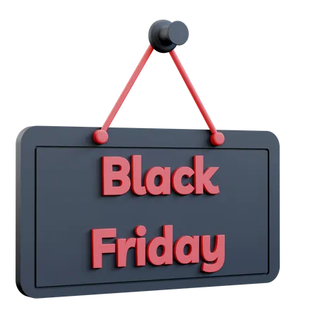 Black Friday Label  3D Icon