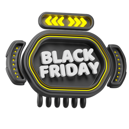 Black Friday Label  3D Icon