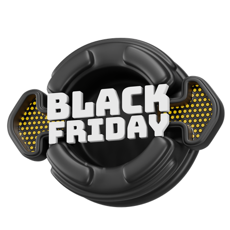 Black Friday Label  3D Icon