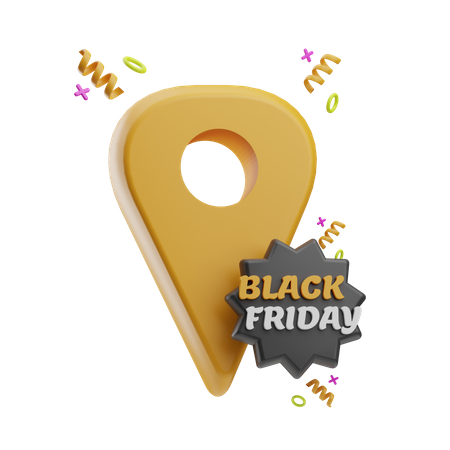 Black Friday Location  3D Icon