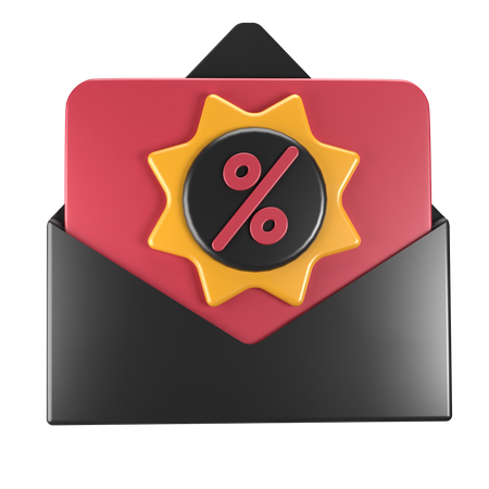 Black Friday Mail  3D Icon