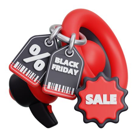 Black Friday Megaphone Promotion  3D Icon