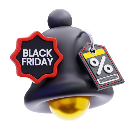 Black Friday Notification  3D Icon