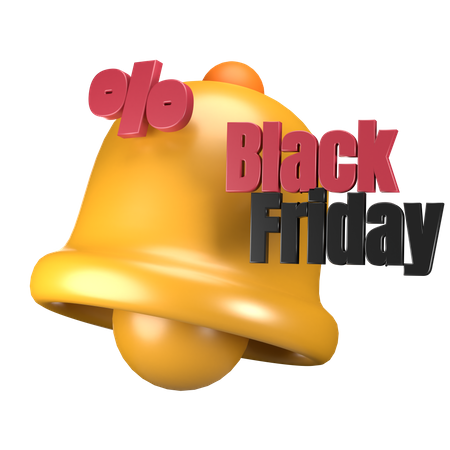 Black Friday Notification  3D Icon