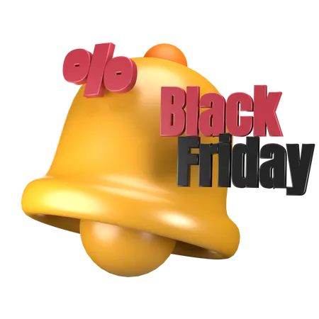 Black Friday Notification  3D Icon