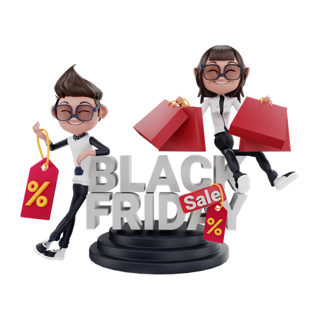 Black Friday Offer  3D Illustration