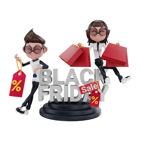 Black Friday Offer 3D Illustration