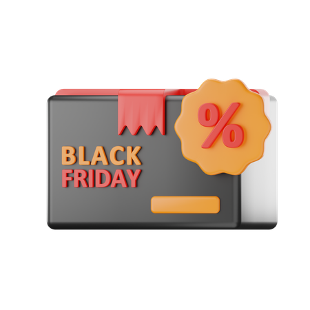 Black Friday Package  3D Icon