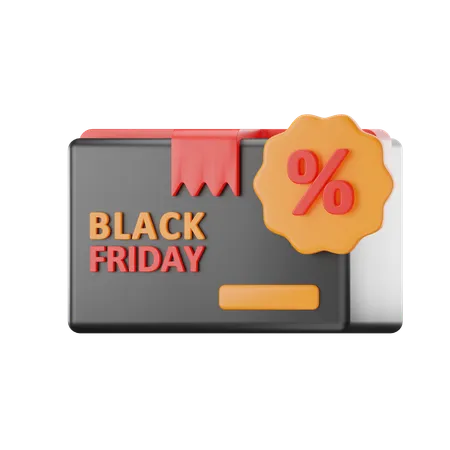 Black Friday Package  3D Icon