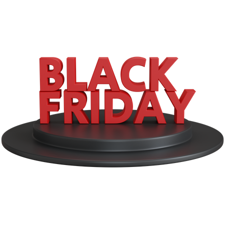 Black Friday Podium  3D Icon