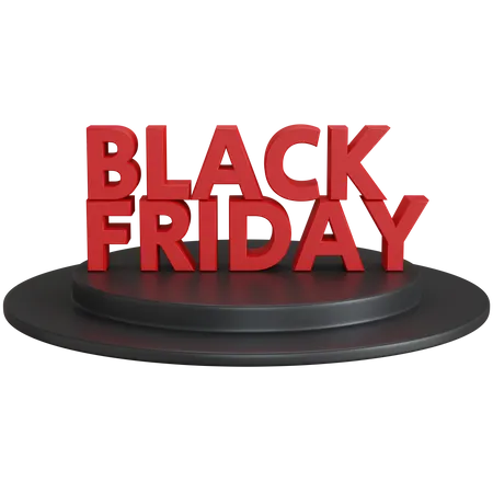 Black Friday Podium  3D Icon