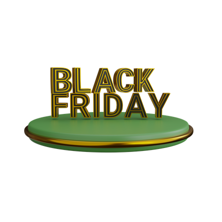 Black Friday Podium  3D Icon