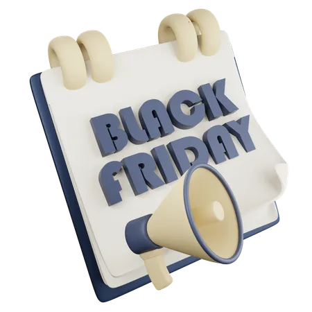 Black Friday Promotion Calendar  3D Icon