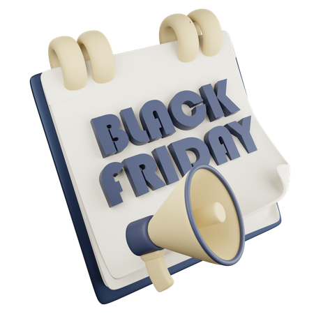 Black Friday Promotion Calendar  3D Icon